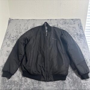 Sean John Black Men's Bomber Jacket - Classic Zip Front Black and Gray 2XL